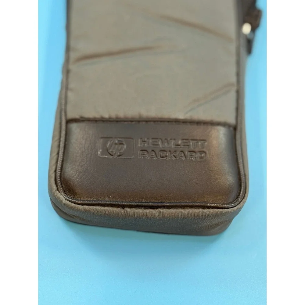Vintage HP Hewlett Packard Calculator Carrying Case Cover Olive Green Nylon